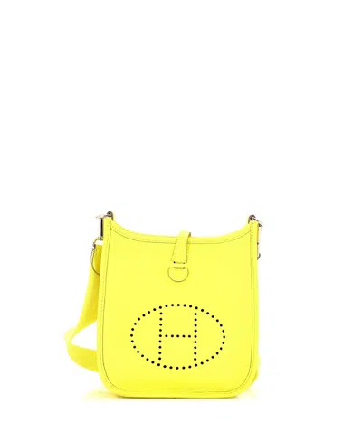 Pre-owned Pre-owned Hermes  Hermes Tpm Evelyne Bag Gen Iii Clemence In Yellow