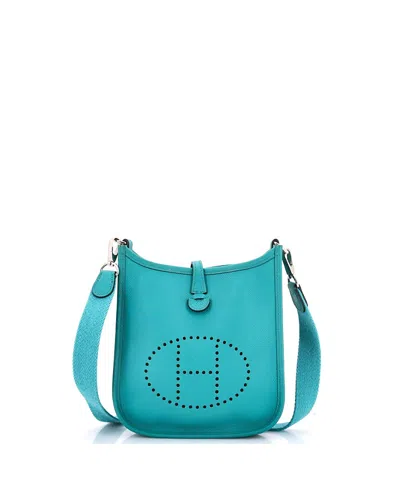 Pre-owned Pre-owned Hermes  Hermes Tpm Evelyne Bag Gen Iii Epsom In Blue