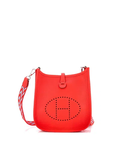 Pre-owned Pre-owned Hermes  Hermes Tpm Evelyne Bag Gen Iii Maurice In Red