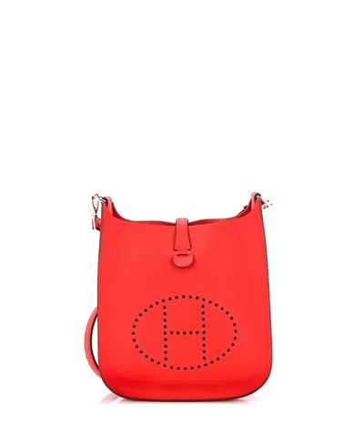 Pre-owned Pre-owned Hermes  Hermes Tpm Evelyne Sellier Bag Epsom In Red