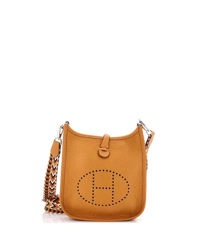 Pre-owned Pre-owned Hermes  Hermes Tpm Long Strap Evelyne Bag Clemence In Brown
