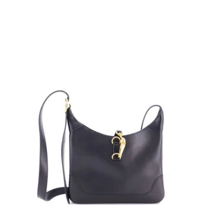 Pre-owned Hermes  Hermes Trim Duo Bag Evercolor 24 In Black
