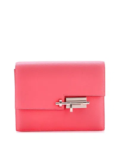 Pre-owned Pre-owned Hermes  Hermes Verrou Clutch Chevre Mysore In Pink