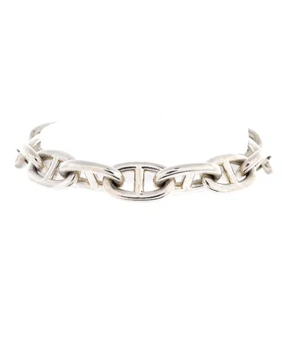 Pre-owned Pre-owned Hermes  Hermes Very Large Chaine D'ancre Bracelet Sterling Silver