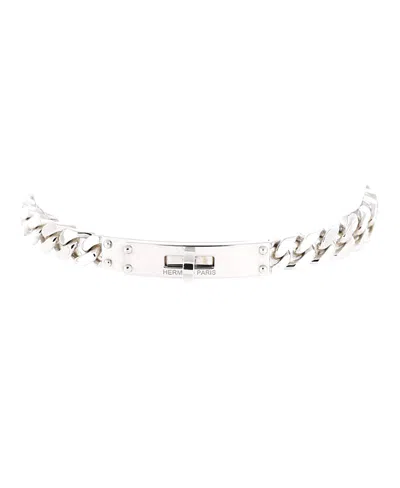 Pre-owned Pre-owned Hermes  Hermes Very Small Kelly Gourmette Bracelet Sterling Silver