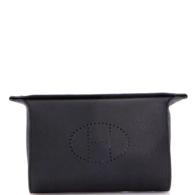 Pre-owned Hermes  Hermes Videpoches Bag Togo In Black