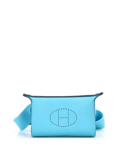 Pre-owned Pre-owned Hermes  Hermes Videpoches Bag Togo In Blue