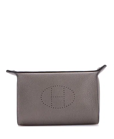 Pre-owned Pre-owned Hermes  Hermes Videpoches Bag Togo In Gray