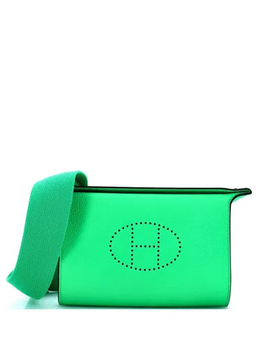 Pre-owned Pre-owned Hermes  Hermes Videpoches Bag Togo In Green