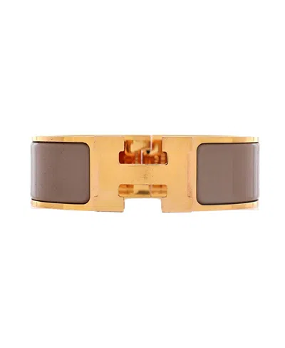 Pre-owned Pre-owned Hermes  Hermes Wide Clic H Bracelet Enamel