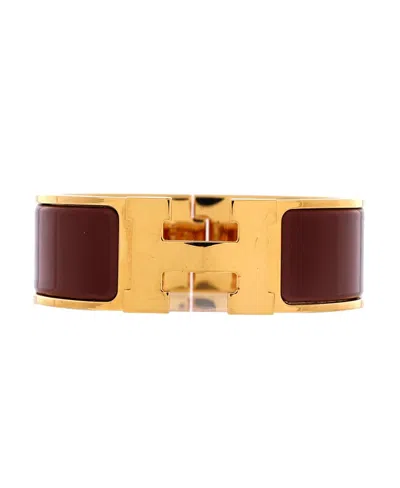 Pre-owned Pre-owned Hermes  Hermes Wide Clic H Bracelet Enamel