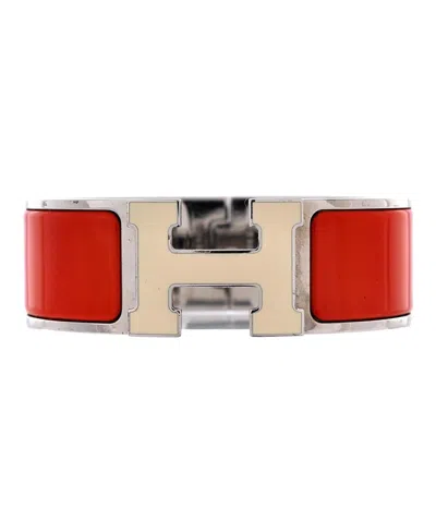 Pre-owned Pre-owned Hermes  Hermes Wide Clic H Bracelet Enamel