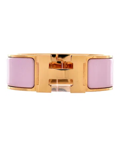 Pre-owned Pre-owned Hermes  Hermes Wide Clic H Bracelet Enamel