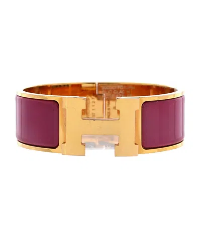 Pre-owned Pre-owned Hermes  Hermes Wide Clic H Bracelet Enamel