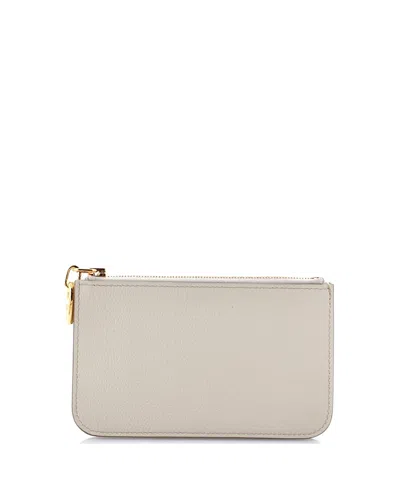 Pre-owned Pre-owned Hermes  Hermes Zipengo Chaine D'ancre Zip Card Holder Leather In Neutral