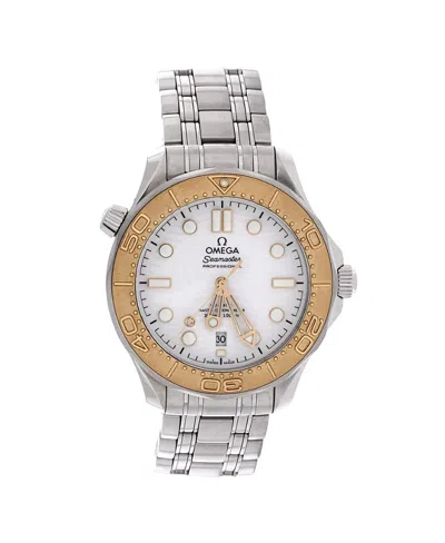 Pre-owned Pre-owned Omega  Omega Seamaster Diver Paris 2024 300m Co-axial Master Chronometer Automatic Watch In Stain In White