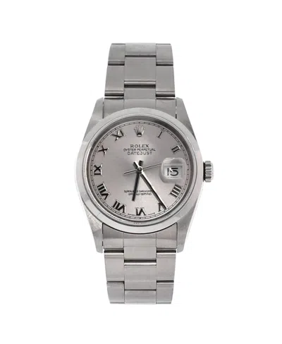Pre-owned Pre-owned Rolex  Rolex Oyster Perpetual Datejust Automatic Watch In Stainless Steel 36mm In Silver