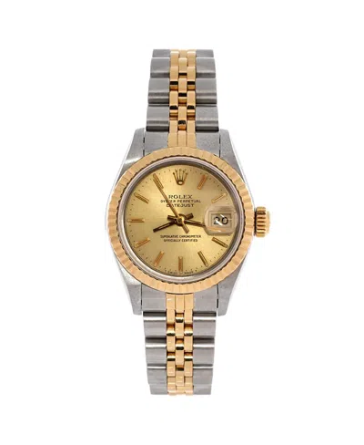 Pre-owned Pre-owned Rolex  Rolex Oyster Perpetual Datejust Automatic Watch In Stainless Steel And Gold 26mm