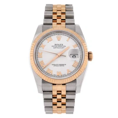 Pre-owned Rolex  Rolex Oyster Perpetual Datejust Automatic Watch Stainless Steel And Rose Gold 36 In Multi