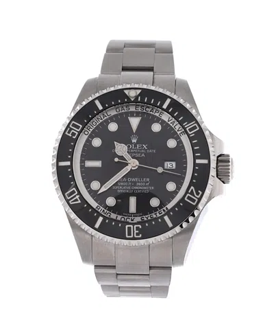 Pre-owned Pre-owned Rolex  Rolex Oyster Perpetual Deepsea Sea-dweller Automatic Watch In Stainless Steel And Cerachro In Dial Color: Black