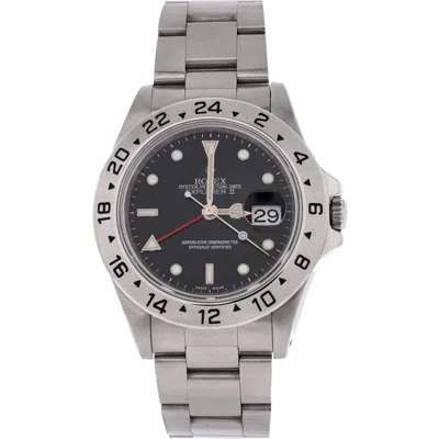 Pre-owned Rolex  Rolex Oyster Perpetual Explorer Ii Automatic Watch Stainless Steel 40 In Metallic Silver