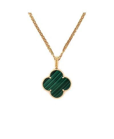 Pre-owned Pre-owned Van Cleef & Arpels  Van Cleef & Arpels Magic Alhambra Pendant Long Necklace 18k Gold And Malachite, 36