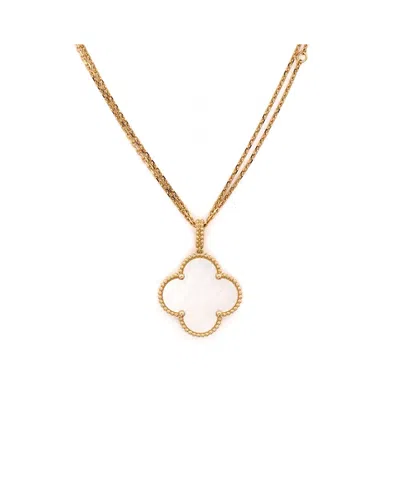 Pre-owned Pre-owned Van Cleef & Arpels  Van Cleef & Arpels Magic Alhambra Pendant Long Necklace 18k Gold And Mother Of Pearl, 32.5