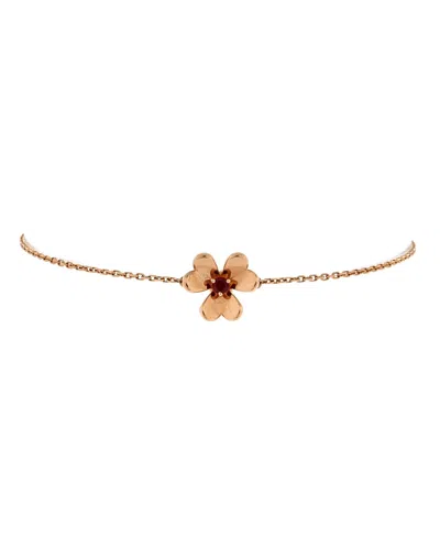 Pre-owned Pre-owned Van Cleef & Arpels  Van Cleef & Arpels Mini Frivole Bracelet 18k Rose Gold With Ruby
