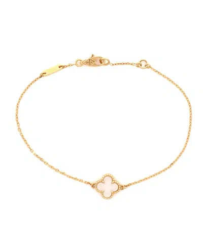 Pre-owned Pre-owned Van Cleef & Arpels  Van Cleef & Arpels Sweet Alhambra Bracelet 18k Gold And Mother Of Pearl