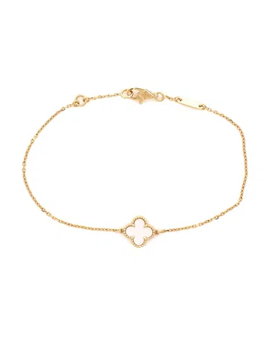 Pre-owned Pre-owned Van Cleef & Arpels  Van Cleef & Arpels Sweet Alhambra Bracelet 18k Gold And Mother Of Pearl
