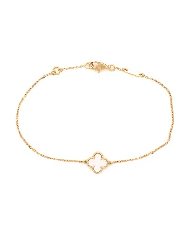 Pre-owned Pre-owned Van Cleef & Arpels  Van Cleef & Arpels Sweet Alhambra Bracelet 18k Gold And Mother Of Pearl