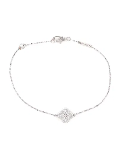 Pre-owned Pre-owned Van Cleef & Arpels  Van Cleef & Arpels Sweet Alhambra Bracelet 18k White Gold And Diamonds