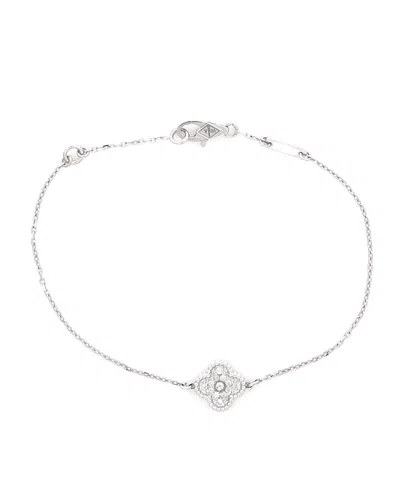 Pre-owned Pre-owned Van Cleef & Arpels  Van Cleef & Arpels Sweet Alhambra Bracelet 18k White Gold And Diamonds