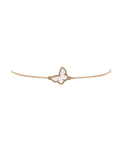Pre-owned Pre-owned Van Cleef & Arpels  Van Cleef & Arpels Sweet Alhambra Butterfly Bracelet 18k Gold And Mother Of Pearl
