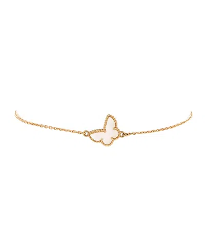 Pre-owned Pre-owned Van Cleef & Arpels  Van Cleef & Arpels Sweet Alhambra Butterfly Bracelet 18k Gold And Mother Of Pearl