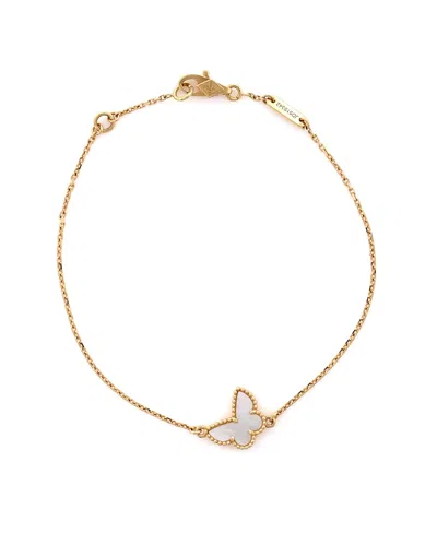 Pre-owned Pre-owned Van Cleef & Arpels  Van Cleef & Arpels Sweet Alhambra Butterfly Bracelet 18k Gold And Mother Of Pearl