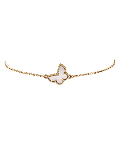 Pre-owned Pre-owned Van Cleef & Arpels  Van Cleef & Arpels Sweet Alhambra Butterfly Bracelet 18k Gold And Mother Of Pearl