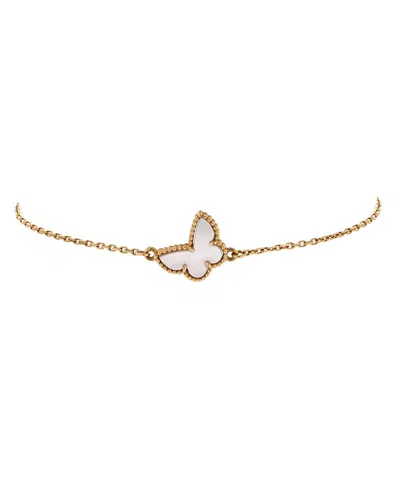 Pre-owned Pre-owned Van Cleef & Arpels  Van Cleef & Arpels Sweet Alhambra Butterfly Bracelet 18k Gold And Mother Of Pearl