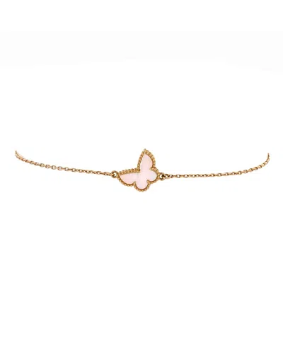 Pre-owned Pre-owned Van Cleef & Arpels  Van Cleef & Arpels Sweet Alhambra Butterfly Bracelet 18k Gold And Mother Of Pearl