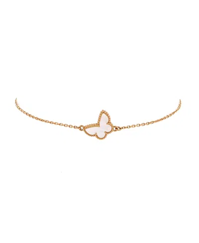 Pre-owned Pre-owned Van Cleef & Arpels  Van Cleef & Arpels Sweet Alhambra Butterfly Bracelet 18k Gold And Mother Of Pearl