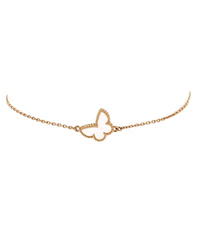 Pre-owned Pre-owned Van Cleef & Arpels  Van Cleef & Arpels Sweet Alhambra Butterfly Bracelet 18k Gold And Mother Of Pearl