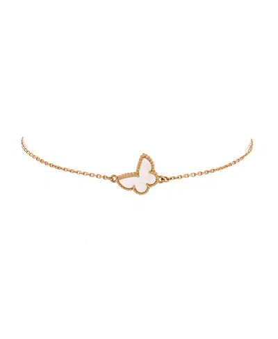 Pre-owned Pre-owned Van Cleef & Arpels  Van Cleef & Arpels Sweet Alhambra Butterfly Bracelet 18k Gold And Mother Of Pearl