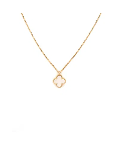 Pre-owned Pre-owned Van Cleef & Arpels  Van Cleef & Arpels Sweet Alhambra Pendant Necklace 18k Gold And Mother Of Pearl