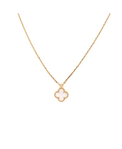 Pre-owned Pre-owned Van Cleef & Arpels  Van Cleef & Arpels Sweet Alhambra Pendant Necklace 18k Gold And Mother Of Pearl, 15