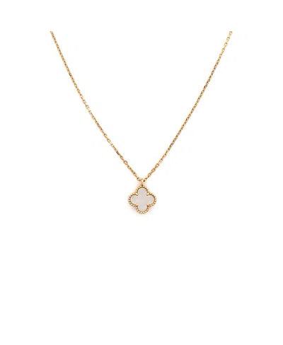 Pre-owned Pre-owned Van Cleef & Arpels  Van Cleef & Arpels Sweet Alhambra Pendant Necklace 18k Gold And Mother Of Pearl, 15