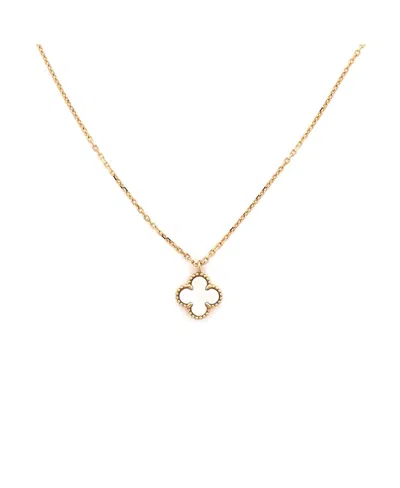 Pre-owned Pre-owned Van Cleef & Arpels  Van Cleef & Arpels Sweet Alhambra Pendant Necklace 18k Gold And Mother Of Pearl, 15.75