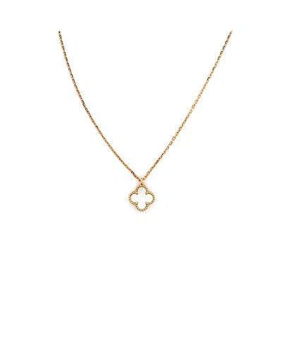 Pre-owned Pre-owned Van Cleef & Arpels  Van Cleef & Arpels Sweet Alhambra Pendant Necklace 18k Gold And Mother Of Pearl, 16