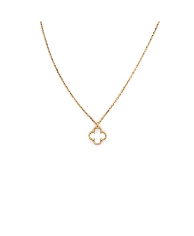 Pre-owned Pre-owned Van Cleef & Arpels  Van Cleef & Arpels Sweet Alhambra Pendant Necklace 18k Gold And Mother Of Pearl, 17