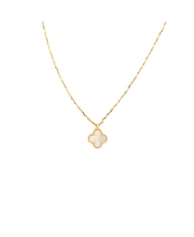 Pre-owned Pre-owned Van Cleef & Arpels  Van Cleef & Arpels Sweet Alhambra Pendant Necklace 18k Gold And Mother Of Pearl, 17.75