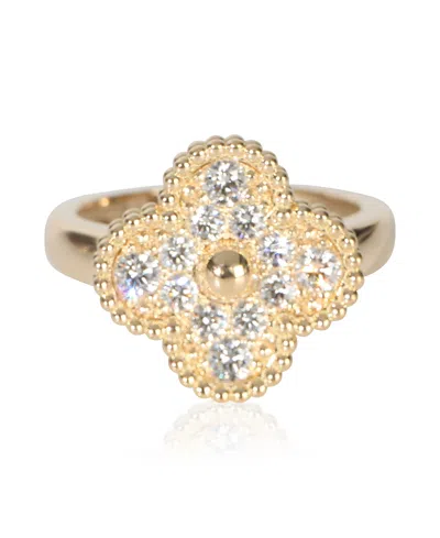 Pre-owned Pre-owned Van Cleef & Arpels  Van Cleef & Arpels Vintage Alhambra 18k Yellow Gold Ring